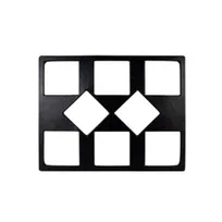 product of GET T0B9LV Bugambilia Double Tile, 21-11/16" x 26.5", Cast Aluminum, Lavender, 8 Square Openings