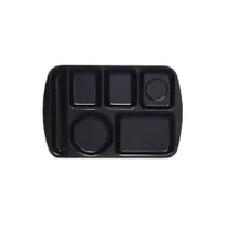 product of GET TL-151-BK Tray, 14-5/8" x 9-3/4", 6-Compartment Melamine, Black, Left-Handed, NSF - 1 Dozen