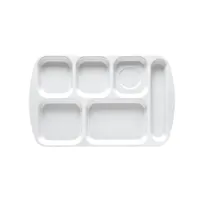 product of GET TR-151-FB - 15-1/2" x 9-7/8" Rectangular Melamine Tray 6 Blue Compartments French Blue - 1 Dozen