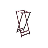 product of GET TSW-105 Tray Stand - 38" High Mahogany Hardwood Construction, Brown Frame And Brown Strap