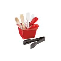 product of GET UT-6-PC-BK Pom Tongs, 6" Dishwasher Safe, Polycarbonate, Black - Dozen