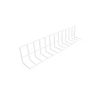 product of GET W4624-W Wire Shelf Divider, 24L x 4W x 6H, White Epoxy Coated Metal Wire