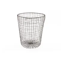 product of GET WB-300-MG Urban Renewal Breeze Basket, 11.5" x 14" H, Round, Metal Grey, Powder Coated Iron