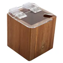 product of GET WB-444-UR-CO44CL-K Urban Renewal 20oz Acacia Wood Jar, 4"x4"x4", Square, Rustic, Lid CO-44-CL