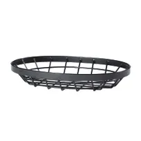 product of GET WB-961-MG Vector Food Serving Basket, 9" x 6" x 1 3/4", Oval, Wire, Metal Gray