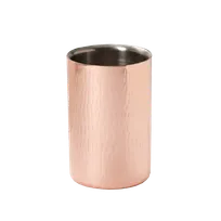 product of GET WC-55-WCPR/SS Wine Cooler - 1 Bottle, 5" Dia x 7-1/2" H, 16 oz. Rim, Insulated Copper SS, Wood