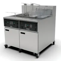 product of Giles EOF-10-10/20 Multiple Battery Electric Fryer w/ (2) 55 lbs & (1) 110 lbs Vats, Auto Basket Lift