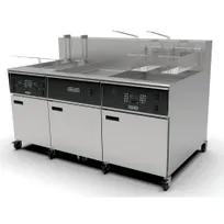 product of Giles EOF-10-10/FFLT/24 Multiple Battery Electric Fryer w/ (2) 55 lbs & (1) 170 lbs Vats, Auto Basket Lift