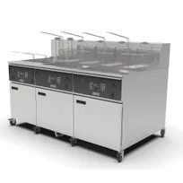 product of Giles EOF-20/24/24 Multiple Battery Electric Fryer w/ (2) 170 lbs & (1) 115 lbs Vats, Computer Control
