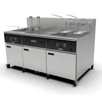 product of Giles EOF-20/FFLT/24 Multiple Battery Electric Fryer w/ (2) 155 lbs & (1) 170 lbs Vats, Auto Basket Lift
