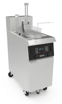 product of Giles GBF-35 16" Floor Model Electric Full Pot Fryer w/ 35 lbs Capacity, Dual Timers, Auto-Cool
