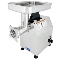 product of Globe CM22 Countertop Electric Meat Grinder, #22 Hub, 1-1/2 HP, 450 lbs/hr, 170 RPM, Stainless Steel, 1/4" & 5/16" Plates