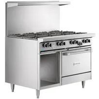 product of Garland US Range G48-8RS 48" Gas Restaurant Range w/ (8) Open Burners, (1) Standard Oven, (1) Cabinet Base, 302.000 BTU