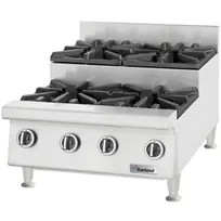 product of Garland US Range GTOG24-SU4 24" Countertop Heavy Duty Step-Up Gas Hotplate with (4) Burners, 120.000 BTU