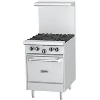 product of Garland US Range U24-4L 24" Gas Restaurant Range w/ (4) Open Burners, (1) Space Saver Oven, 132.000 BTU