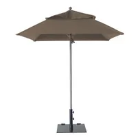 product of Grosfillex 98668131 Windmaster Umbrella, 6-1/2 ft., Square Top, Taupe, Aluminum Pole
