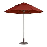 product of Grosfillex 98818231 Windmaster 9 ft. Round Patio Umbrella, Terra Cotta Recacril Fabric, 1-1/2" Aluminum Pole