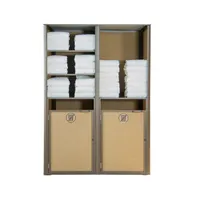 product of Grosfillex UT173289 Sunset Towel Valet Double Unit, 48"W x 25"D x 70"H, Aluminum, Platinum Gray, Textilene Fabric