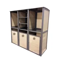 product of Grosfillex UT174599 Sunset Towel Valet, Triple Unit, 73"W x 25"D x 70"H, Aluminum, Cognac Fabric, UV Resistant