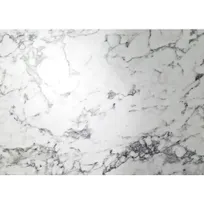 product of Grosfillex US32D745 Square 32" x 32" Vanguard Exterior Table Top, White Marble Finish, Resin Coated
