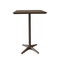 product of Grosfillex U3402599 Square Bar Height Outdoor Table, 28x28, Lava, Aluminum Base, Laminate Top