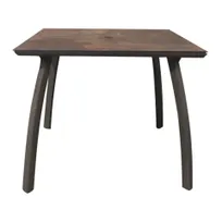 product of Grosfillex S6602599 36x36 Square Outdoor Table, 29H, Lava, Laminate Top, Aluminum Base