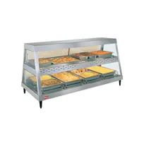 product of Hatco GRHD-4PD 58 1/2" Glo-Ray Heated Display Case, Countertop, See-Thru Design, (4) Pan Dual Shelf