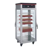 product of Hatco PFST-2X 2-Door Glass Pizza Holding Cabinet, 16 Pizza Capacity, 1767W Heater, 5" Casters