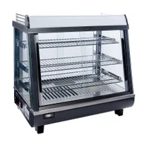 product of Winco HDM-26 Countertop Hot Food Display, 26-1/2" width, 3 shelves, water pan, 4 doors 120V 1000W - Set