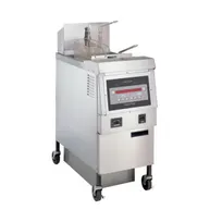 product of Henny Penny OEA321.03 17" Floor Model Electric Deep Fryer, Full Pot, 65 Ibs, Built-In Filter, COMPUTRON 8000 Controls