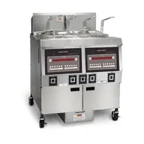 product of Henny Penny OFE322.04 Floor Model Electric Deep Fryer, 2 Wells, 130 Ibs, 208v/60/3ph, COMPUTRON 8000 Control