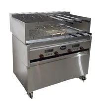 product of Hickory Industries CHURR 4 Rotisserie Churrasco Gas with Grill 13 Knife Spits