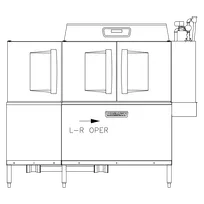 product of Hobart CL76-BAS+BUILDUP 76" Conveyor Dishwasher, 245 Rack/Hr - High/Low (convertible) Specify Tank