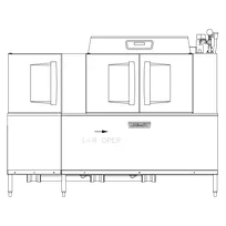 product of Hobart CL86-ADV+BUILDUP 86" Conveyor Dishwasher - 340 Racks/Hr - High Temp Specify Tank w/Booster
