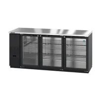 product of Hoshizaki BB80-G 80" Three Section 3 Swinging Glass Door Back Bar Cooler, 26.74 cu. ft.