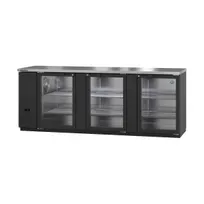 product of Hoshizaki BB95-G 95" Three Section 3 Swinging Glass Door Back Bar Cooler, 32.53 cu. ft.