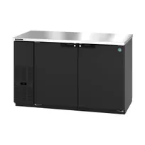 product of Hoshizaki BB59 59" Two Section Black 2 Swinging Solid Door Back Bar Cooler, 18.56 cu. ft.