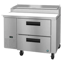 product of Hoshizaki PR46B-D2 46" 1-Section Refrigerated Pizza Prep Table w/ 2 Drawers, (6) 1/3 Size Pans