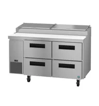 product of Hoshizaki PR60B-D4 60" 2-Section Refrigerated Pizza Prep Table w/ 4 Drawers, (8) 1/3 Size Pans