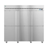 product of Hoshizaki R3A-HS 82" 3-Section Reach-In Refrigerator w/ 6 Solid Half Doors, Top Mounted, Stainless Steel, 79 cu. ft.