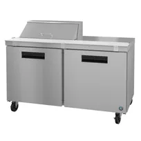 product of Hoshizaki SR60B-8 60" Two Section Sandwich / Salad Prep Table w/ 2 Doors, 8 Pans