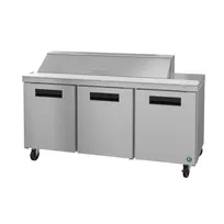 product of Hoshizaki SR72B-16 72" Three Section Sandwich / Salad Prep Table w/ 3 Doors, 16 Pans