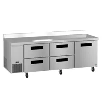 product of Hoshizaki WLR93B-D4 93" 3-Section Worktop Refrigerator w/ 1 Door & 4 Drawers, 30.17 cu. ft.