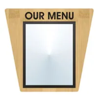 product of Hubert 28938 1-Pocket Wall-Mount Board 16"x15" H 8-1/2"x11" Insert MagCover Black Sintra Bamboo