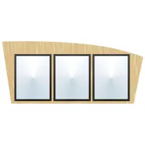 product of Hubert 38070 Menu Board - 3-Pocket Wall-Mount, 36" x 16" H, 3 Inserts 8-1/2" x 11" H, Maple