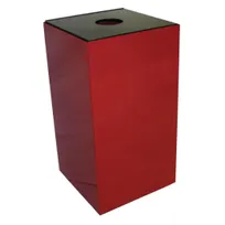 product of Hubert 38286 Recycling Squared Container, 32 Gallon, 15" x 15" x 32"H, Square, Red, Steel