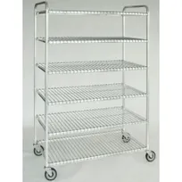 product of Hubert 38430 Mobile Cooling & Drying Rack with 6-Tier and 800 lb. Capacity, Aluminum