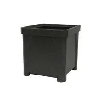 product of Hubert 46037 Square Outdoor Planter, 16" x 16" x 16"H, Polyethylene, Grey Granite Finish