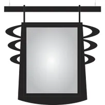 product of Hubert 46911 1-Pk Hang Menu Board 17"x14-1/2" Holds 8-1/2"x11" Insert Sintra Black Clear Mag Cover