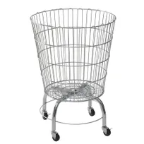 product of Hubert 47189 Dump Bin, 21.5" Dia. x 24.5"H, Medium, Round, Powder-Coated Wire, 4 Casters